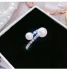 Cô tiên nhỏ đơn giản kim cương hở đuôi nhẫn ngón trỏ nhẫn nữ sinh viên Nhật Bản và Hàn Quốc sành điệu nhẫn ngọc trai lưới màu đỏ cá tính - Nhẫn