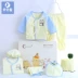 Bộ quà tặng cho bé Bộ quần áo sơ sinh cotton mùa xuân và mùa thu hè cho bé sơ sinh 0-3 tháng