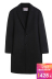B1AA74101 dày hai mặt cashmere áo nam ve áo đơn ngực làm bằng tay đôi phải đối mặt với áo len chống mùa Áo len