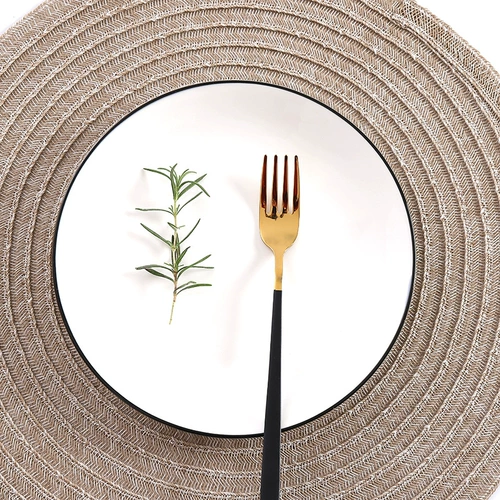 Ручная ручная тканая круглая теплоизоляционная колодка кухонная подушка домашняя подушка подушка