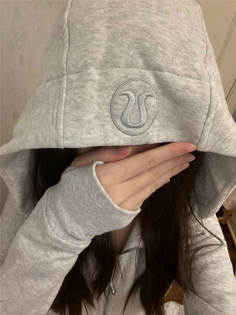 Толстовка-кофта Lululemon Scuba Oversized с полным молниевым замком, длинный рукав, йога-свитер