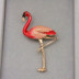 Thời trang thanh lịch đẹp sơn phụ kiện áo pin động vật phim hoạt hình flamingo trâm trâm lắp ráp phương tây nữ Trâm cài