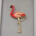 Thời trang thanh lịch đẹp sơn phụ kiện áo pin động vật phim hoạt hình flamingo trâm trâm lắp ráp phương tây nữ