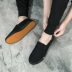 Trắng giày phẳng nam mùa hè Hàn Quốc vải lười biếng giày thấp để giúp kích thước lớn giày duy nhất thanh niên hoang dã một bàn đạp