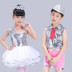 Trẻ em sequin jazz trang phục cô gái nhảy hiện đại trang phục váy trẻ em mới fluffy trình diễn sàn catwalk cửa hàng quần áo biểu diễn cho trẻ em Trang phục