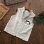 Quần áo trẻ em cậu bé mùa xuân và mùa thu vest phần mỏng 2018 mới của Hàn Quốc phiên bản của trẻ em trùm đầu vest cộng với nhung 1-2-3-4-5 tuổi áo thun bé trai