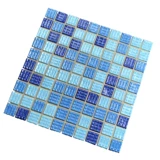 Уличный бассейн, стеклянная синяя мозаика, 5x