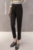 Phù hợp với màu đen quần nữ Hàn Quốc phiên bản của quần thẳng quần chín quần quần hậu cung thường chân feet quần ống dụng cụ quần nhỏ