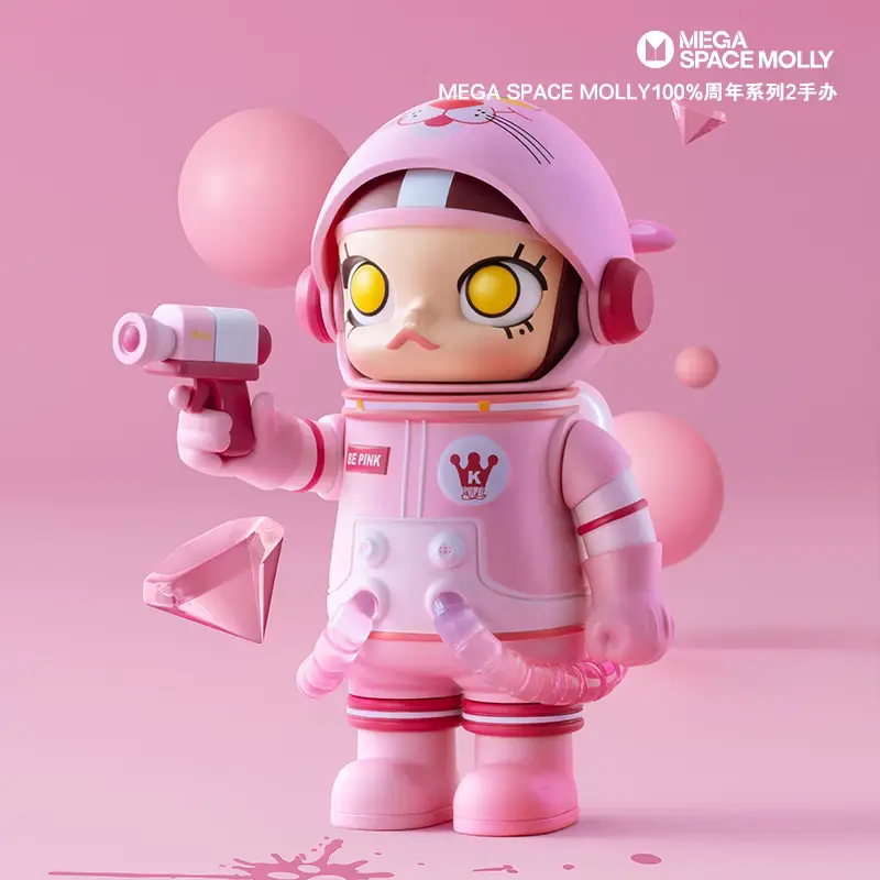 Popmart Bubble Mate MEGA Collection Series Mega Space Molly 100%second -generation blind box player