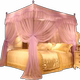 Wishful lưới đứng linh hoạt ba cửa giường ngủ 1.8m 1,5 m 1,2 Landing mã hóa đôi dày hộ gia đình - Lưới chống muỗi mùng ngủ treo tường Lưới chống muỗi