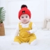 Quần áo xuân hè thu đông cộng với quần áo nhung cho bé 0-1-2-3 tuổi bé gái jumpsuit trẻ em quần dài P bib 6-12 tháng - Áo liền quần set bodysuit bé trai Áo liền quần