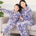 Mùa thu và mùa đông đồ ngủ trẻ em flannel dài tay cha mẹ-con dịch vụ nhà bé trai cô gái san hô lông cừu bộ đồ ngủ trẻ em thiết lập váy trẻ em Trang phục dành cho cha mẹ và con