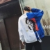 Áo khoác nam mùa thu mới của Hàn Quốc phiên bản của xu hướng cá tính hit màu ribbon sinh viên chú hề đồng phục bóng chày khâu hai màu áo khoác áo khoác blazer nam Áo khoác