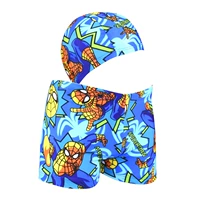 Мультяшная детская плавательная шапочка для мальчиков, раздельные штаны, детский купальник