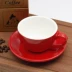 Latte cốc cà phê 300ml gốm châu Âu dày Mỹ Cappuccino chuyên nghiệp kéo hoa tách cà phê bộ đĩa - Cà phê dụng cụ pha chế cafe Cà phê