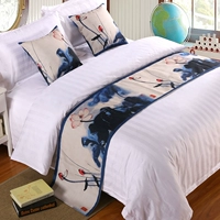 Khách sạn khách sạn bộ đồ giường vải cao cấp khách sạn giường khăn khách sạn giường cờ giường đuôi pad bảng cờ trải giường mẫu ga phủ giường