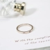 Phiên bản Nhật Bản và Hàn Quốc đơn giản bằng thép mạ vàng hồng đôi mẫu vàng đôi nam nữ nhẫn ngón tay đeo nhẫn đuôi phụ kiện phổ biến nhẫn nam vàng 18k Nhẫn