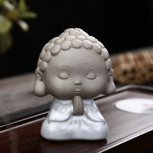 Новый бутик -фиолетовый песок Будда Статуя чайная декорация творческая чайная церемония