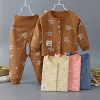 Bé Mùa Xuân và Mùa Thu Đồ Lót Set Bé Cardigan Set Đồ Lót Cao Eo Mùa Thu Quần Áo Cotton Sơ Sinh Set shop đồ trẻ em