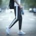 Mùa hè quần âu chín điểm chùm Hàn Quốc phiên bản của xu hướng thu hẹp halon chân chặt 9 điểm 8 Slim chân nam quần giải trí quần short nam kaki Quần mỏng