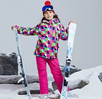 Детский лыжный лыжный костюм, комплект для мальчиков, водонепроницаемый комбинезон, зимняя куртка, увеличенная толщина