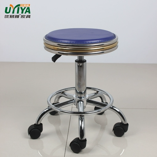 Прямая продажа бара красоты салон из нержавеющей стали поднятие круглого стула лаборатория