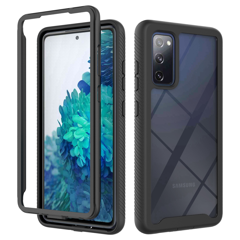 Blackapply to Samsung S 20 FE starry sky Three defense Backplane Acrylic Mobile phone shell Europe and America Hot sale Prevention fall Protective shell