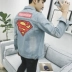 Mùa xuân phần mỏng denim jacket nam slim jacket Hàn Quốc phiên bản của xu hướng của thanh niên đẹp trai hoang dã áo giản dị áo khoác nam trung niên Áo khoác