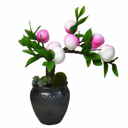 Новый продукт Новая клейкая еда шелковая сеть сеть Huaxian персик -день рождения персиковой пакет Diy Peach Peach Yuer's House бесплатная доставка