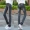 2018 mùa xuân và mùa thu Hàn Quốc phiên bản của lỏng mỏng jeans của phụ nữ cao eo căng quần Hàn Quốc phiên bản của hoang dã thẳng kích thước lớn