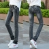 2018 mùa xuân và mùa thu Hàn Quốc phiên bản của lỏng mỏng jeans của phụ nữ cao eo căng quần Hàn Quốc phiên bản của hoang dã thẳng kích thước lớn Quần jean