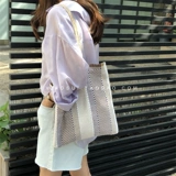 Плетеный шоппер, в корейском стиле