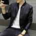 Người đàn ông da Hàn Quốc phiên bản của tự trồng 2018 sinh viên đẹp trai thanh niên da xe gắn máy áo khoác xu hướng phần mỏng áo khoác cổ áo áo ấm nam Quần áo lông thú
