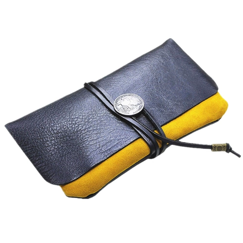 Портативный вместительный и большой портсигар ручной работы, барсетка, сумка для хранения, из натуральной кожи