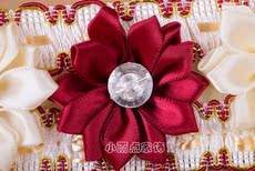 Декор для выключателя 4个包邮正品双开四开加长家居手工布艺水钻花开关套 贴 墙壁插座