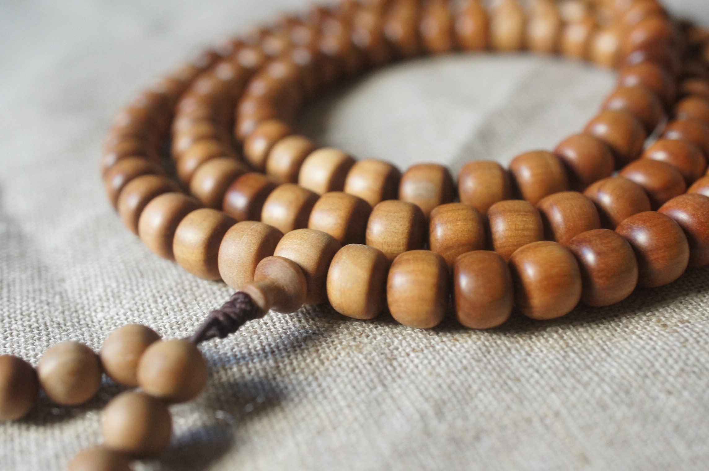 正宗印度老山檀香算盘珠 檀香木念珠佛珠手串味香纯正恒久沉水