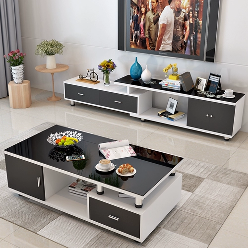 Hyundai Simple Nordic Coffee Lake Tv Comminement Comminement маленькая единица гостиная дом творческий протяженный стеклянный чай