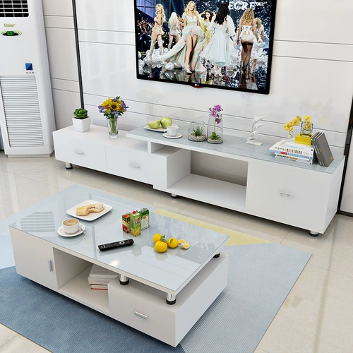 Hyundai Simple Nordic Coffee Lake Tv Comminement Comminement маленькая единица гостиная дом творческий протяженный стеклянный чай