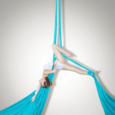 Воздушная Йога гамак 高空瑜伽绸缎舞蹈单点杂技飞天舞带瑜伽馆吊绳旋转加长瑜珈吊床布