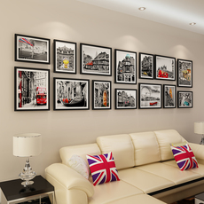 Настенные фотокартины 实木相框照片墙超大尺寸相框墙简约现代创意欧式客厅相框挂墙组合