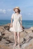 Mùa hè 2021 váy mới của phụ nữ váy đi biển cho người nhỏ kỳ nghỉ bên bờ biển eo gió nhẹ nhàng váy retro - váy đầm