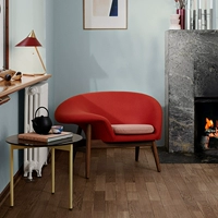 Ореховая нога+апельсиновая красная ткань