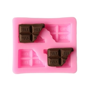 Handmade DIY Letter Chocolate Half Block Liquid Silicone Mold Fondant Cake Mold Light Clay