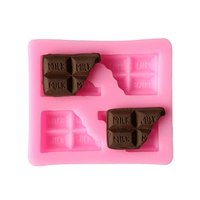 Handmade DIY Letter Chocolate Half Block Liquid Silicone Mold Fondant Cake Mold Light Clay khuôn làm kẹo dẻo