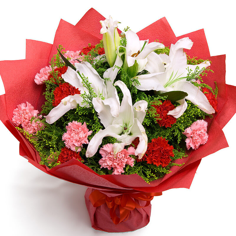 送妈妈长辈母亲节生日鲜花速递济南郑州武汉市同城配送康乃馨花束