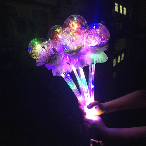 Чистый красный новый портативный прозрачный шарик дуйин, те же самые светящиеся квадратные киоски для ночного рынка игрушек.