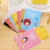 Hàn quốc phiên bản của dễ thương creative girl thẻ set bus IC card holder gói thẻ ngân hàng hai mặt 2 thẻ Hàn Quốc biscuit cô gái dây đeo thẻ học sinh cute Hộp đựng thẻ