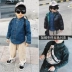 Quần áo trẻ em Hu Dafang 2018 mới vừa và nhỏ cho bé trai sơ mi denim mùa đông cộng với áo nhung dày phiên bản Hàn Quốc của áo sơ mi thủy triều