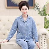 Хлопковая демисезонная зимняя пижама для матери, увеличенная толщина, коллекция 2023, для среднего возраста