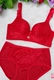 Hạnh phúc thêu gợi cảm không vành hồng đỏ áo cưới áo lót tập hợp năm sinh áo ngực nữ quần lót uniqlo Áo ngực thể thao